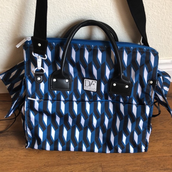 DVF Diane von Furstenberg Weekender Large travel luggage tote carry-on bag - Picture 3 of 6